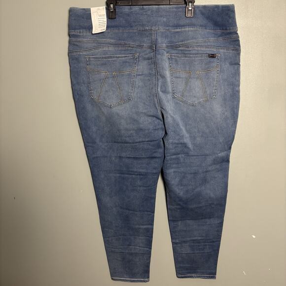NWT Seven7 Plus High-Rise Tummy Toner Skinny Jean Lunar New Women’s Spot 24W - Picture 4 of 7